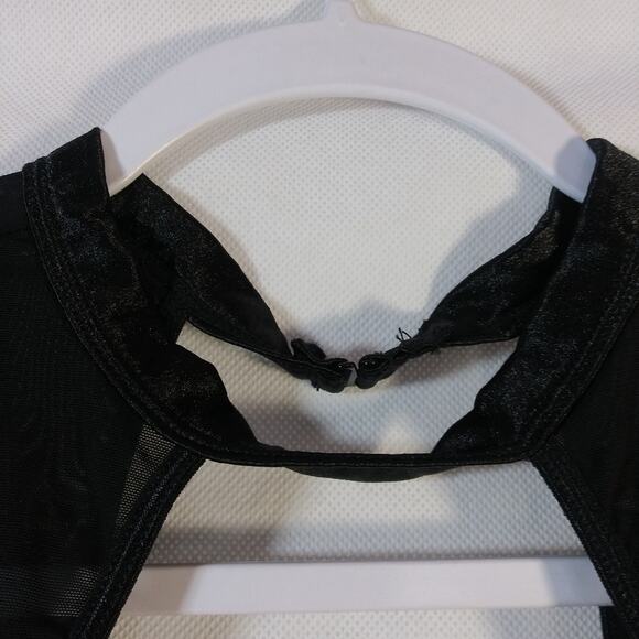 Dreamgirl Black Lace High Neck Bralette Underwire Size XL - Picture 3 of 7